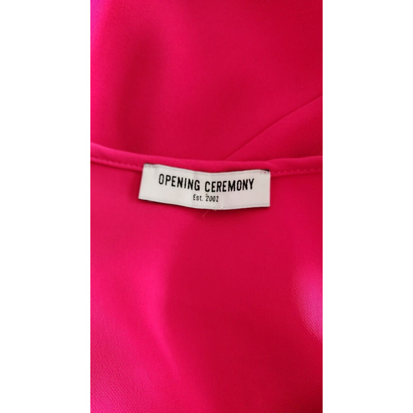 Opening Ceremony Stone Lattice A-Line Dress In Dragonfruit Small - Picture 4 of 6